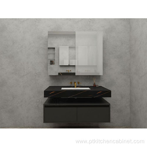 Modern Luxury Bath Furniture Gold Bathroom Vanity Cabinet